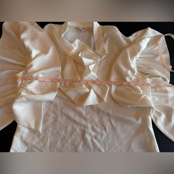 Ted Baker Robynn Tie Neck Frilled Sleeve Top- Ted 2 - S - Picture 12 of 16